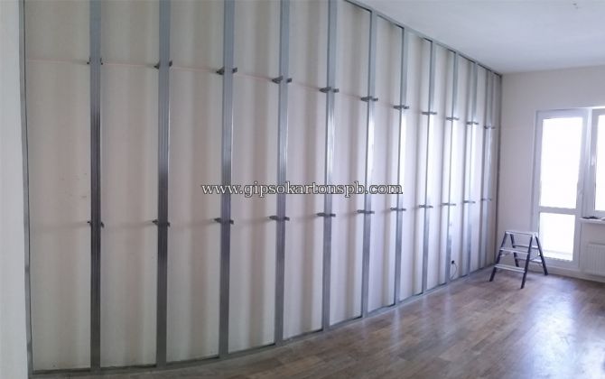 Установка металлокаркаса ГКЛ